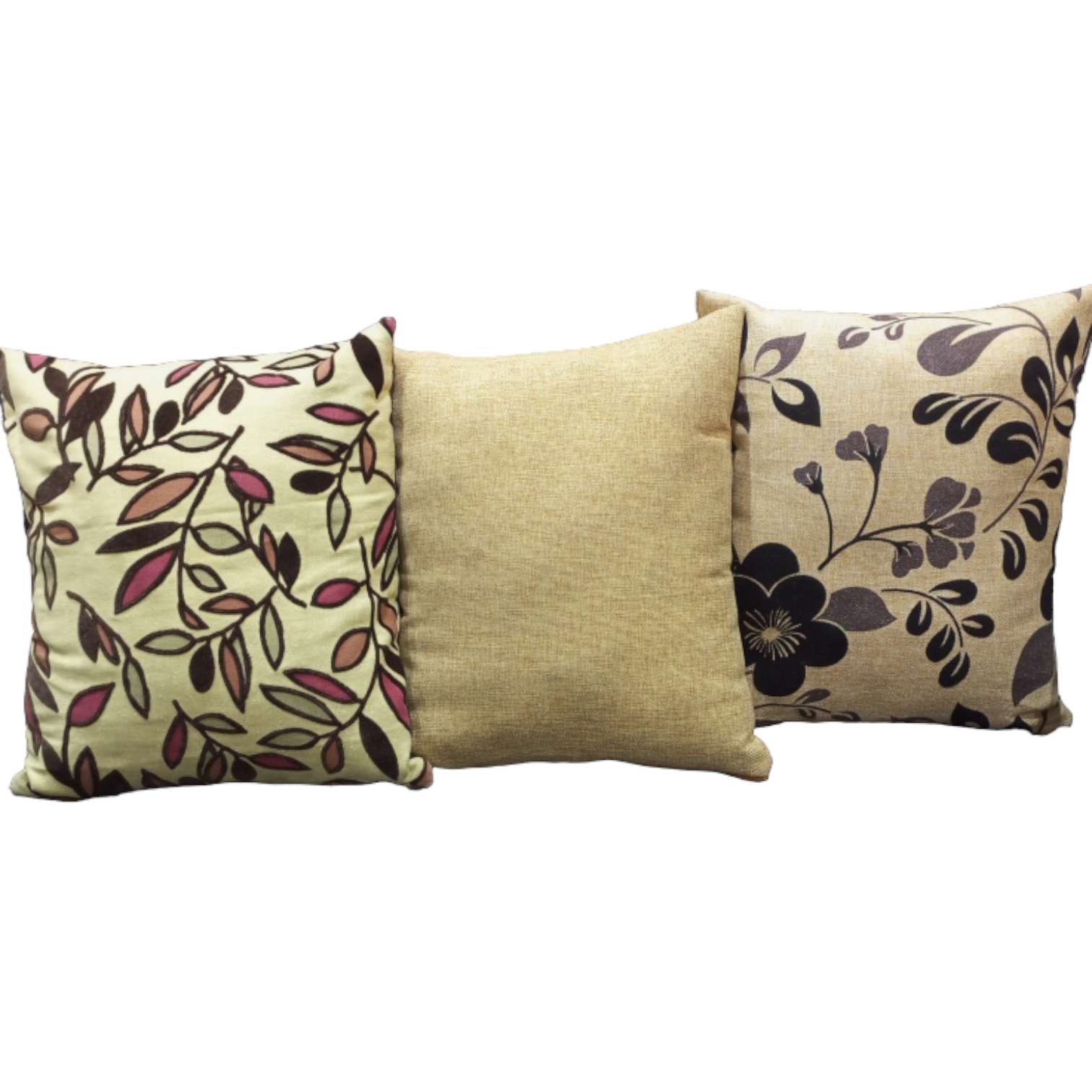 Stylish Gold Pillow Trio