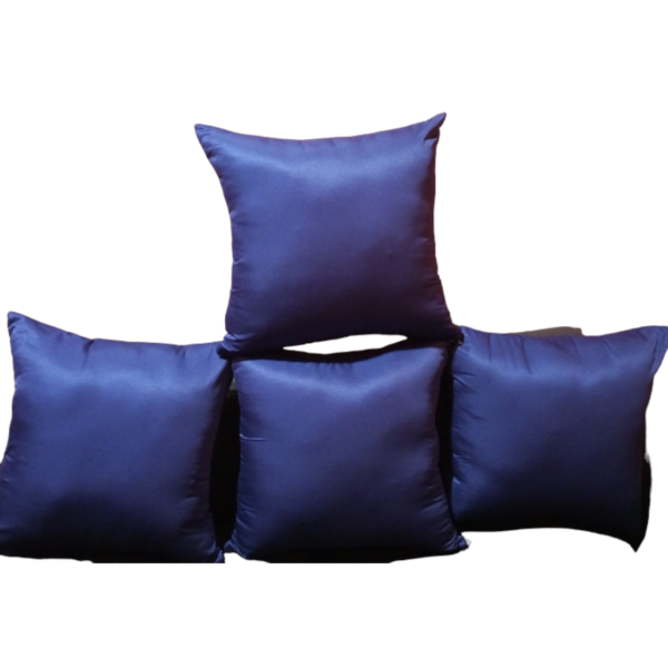 Navy Satin blue pillow