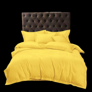 Yellow bedding set.